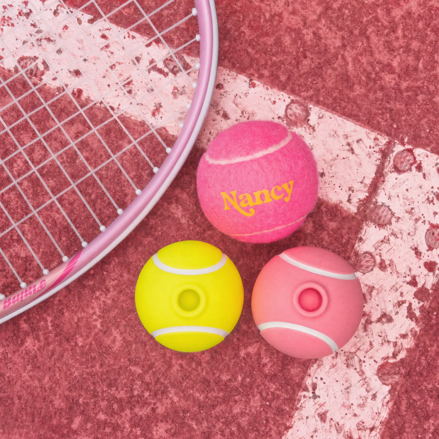 Ace in hand — palm-sized tennis ball design